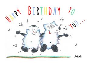 ulili-cartoons - Happy birthday to you! - 10,8 x 14,8 cm - Preis 1 Euro