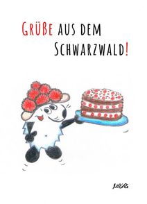 ulili-Cartoons - Grüße aus dem Schwarzwald! - 14,8 x 10,8 cm - Preis 1 Euro